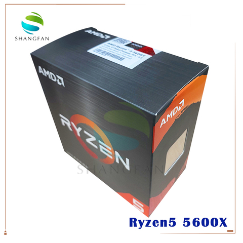 Nouveau AMD Ryzen 5 5600X R5 5600X 3.7 GHz Six cœurs douze fils 65W processeur d'unité centrale L3 = 32M 100-000000065 Socket AM4 avec ventilateur refroidisseur ► Photo 1/3