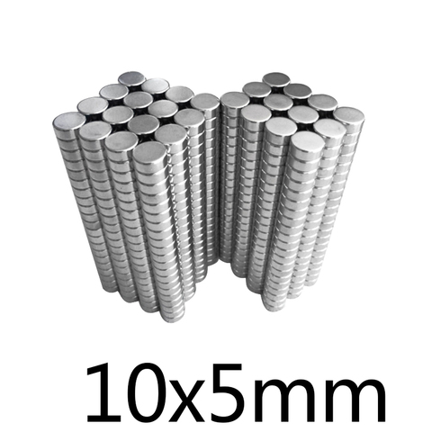 10/20/50/100//200 pièces 10x5mm puissants aimants à disque en néodyme 10mm x 5mm diamètre de recherche aimant 10x5mm aimants ronds 10*5 ► Photo 1/4