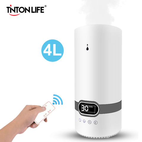 Humidificateur d'air ultrasonique de brume fraîche de diffuseur d'arome d'huile essentielle d'humidificateur de remplissage supérieur 4L avec la télécommande intelligente ► Photo 1/6