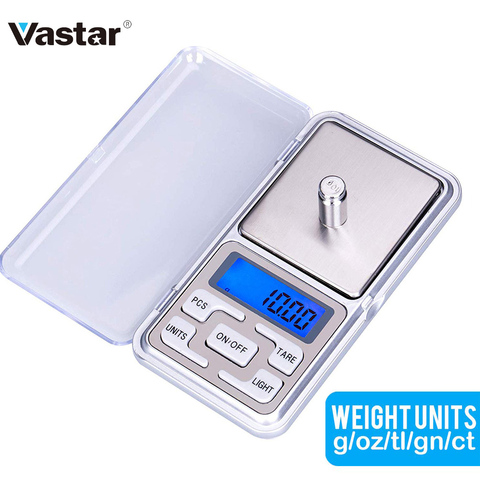 Vastar 200g/300g/500g x 0.01g /0.1g/Mini Balance électronique de poche de précision pour les balances de gramme d'équilibre de bijoux en or ► Photo 1/6