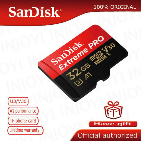 SanDisk extrême Pro carte micro SD 128 go microSDHC SDXC UHS-I carte mémoire 64 go TF carte 32 go U3 avec adaptateur SD pour nanica smitch ► Photo 1/6