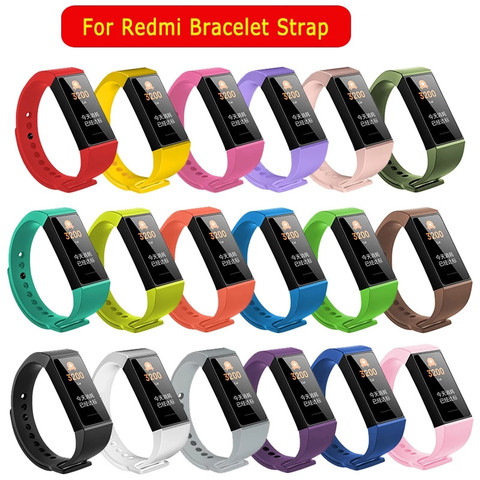 Bracelet en Silicone pour Xiaomi Mi bracelet intelligent 4C bracelet de remplacement pour Xiaomi Redmi bande nouveau 2022 Sport montre pour Redmi bracelet ► Photo 1/6