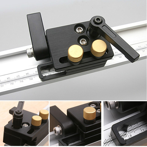 Limite de voie d'arrêt de voie d'onglet pour t-slot t-track Stop Chute limiteur localisateur travail du bois bricolage outils manuels ► Photo 1/6