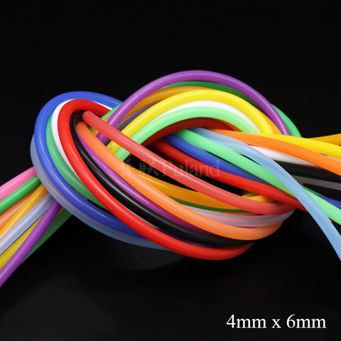 Tuyau en Silicone Flexible 4x6, ID 4mm OD 6mm 1 mètre épaisseur en caoutchouc connecteur d'eau de qualité alimentaire ► Photo 1/5