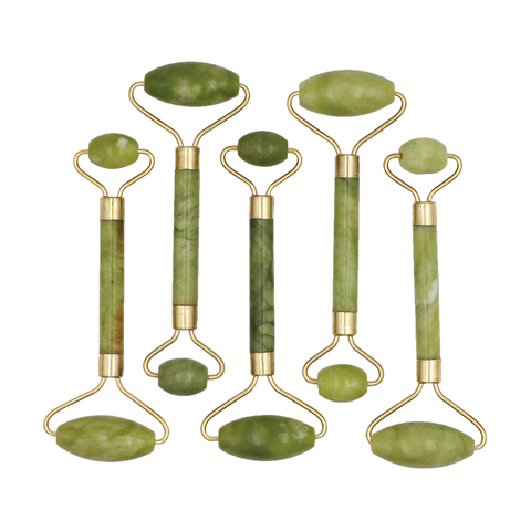 1pc rouleau Facial Massage Double têtes Jade pierre minceur visage levage masseur oeil visage cou mince outils ► Photo 1/6