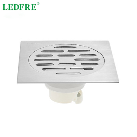 LEDFRE 10CM * 10CM 304 acier inoxydable salle de bain douche Drain Siphon maille évier crépine Garage plancher douche cheveux crépine LF66006 ► Photo 1/6