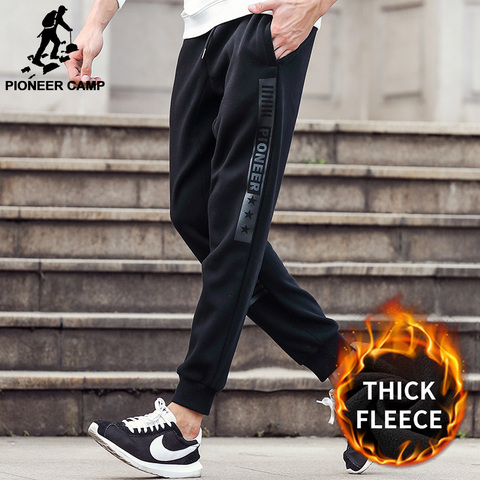 Pioneer Camp épais polaire pantalon hommes de haute qualité automne hiver chaud mâle pantalons de survêtement marque vêtements Joggers pantalon pour hommes 622136 ► Photo 1/6