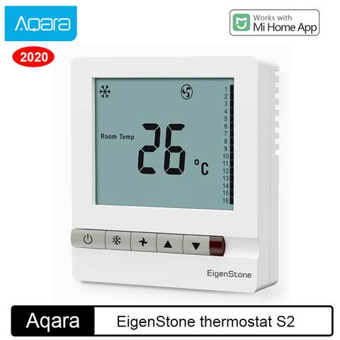 Aqara – thermostat S2 EigenStone intelligent, contrôle de la température, contrôleur de commutateur de bobine de ventilateur LCD pour xiaomi app mi home ► Photo 1/6