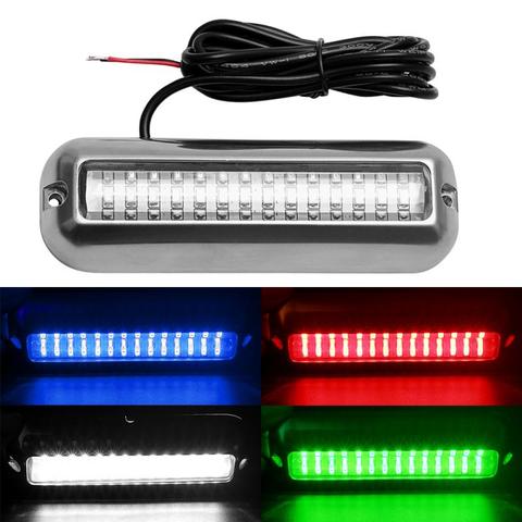 1PC 12V 42LED sous-Marine ponton Marine/bateau tableau arrière LED étanche LED 316SS lampe en acier inoxydable ► Photo 1/6