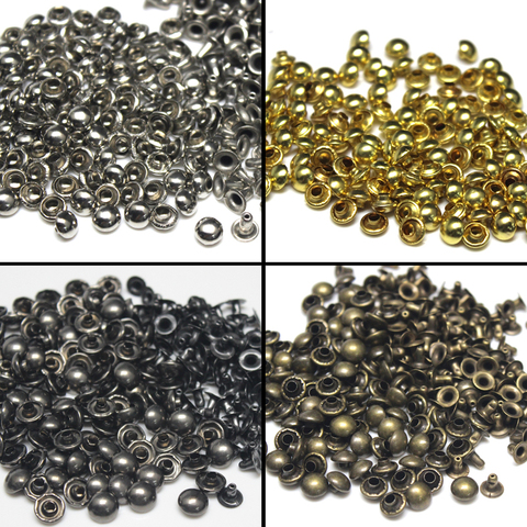 Ensemble de Rivets ronds pour cuir, 100 pièces, capuchon dôme en métal, clou rond pour sac artisanal, ceinture vêtements chaussures, décor de col d'animal de compagnie ► Photo 1/6