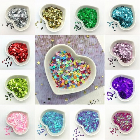 Paillettes plates rondes en PVC, 3mm 4mm 5mm 6mm, artisanat de couture pour décoration de mariage, vêtements, casquettes de chaussures, accessoires de bricolage ► Photo 1/6