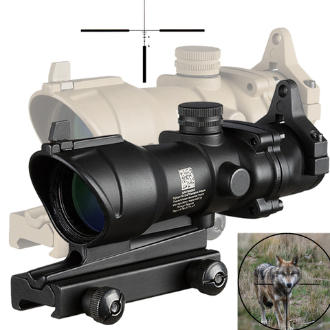 Acog4x32lunette de visée Sniper lunette de visée avec 20mm Picatinny Rail Mount tactique de chasse Airsoft pistolets vue optique ► Photo 1/1