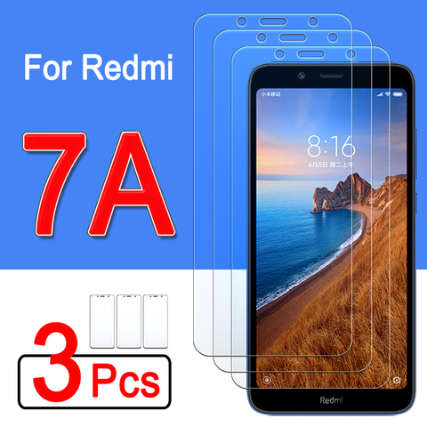 3 pièces pour xiaomi redmi 7a verre de protection pour xiaomi radmi 7 a film de protection d'écran xiami xiomi rouge mi a7 verre trempé mia7 ► Photo 1/6