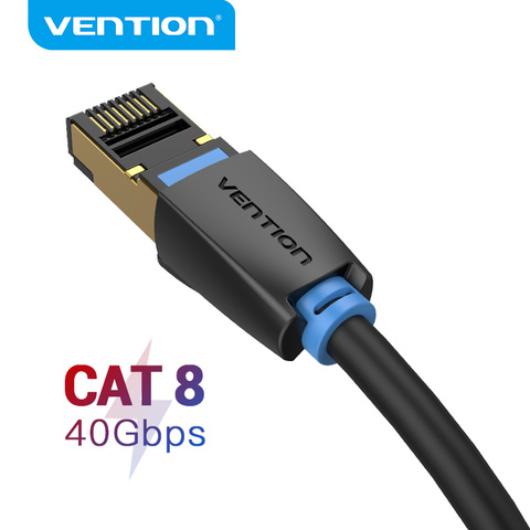 Vention Cat8 câble Ethernet RJ45 SFTP câble de raccordement pour ordinateur réseau ordinateur portable routeur Modem 0.5m/1m/1.5m/2m/3m Lan cordons câble ► Photo 1/6