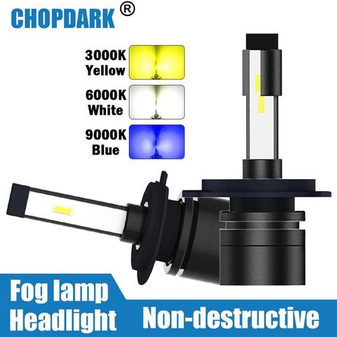H1 H3 H7 Moto PHARE LED Ampoule CSP 1860 lumineux Puces 3000K JAUNE 3800K VERT 6000K BLANC 9000K 1 ampoule ► Photo 1/6
