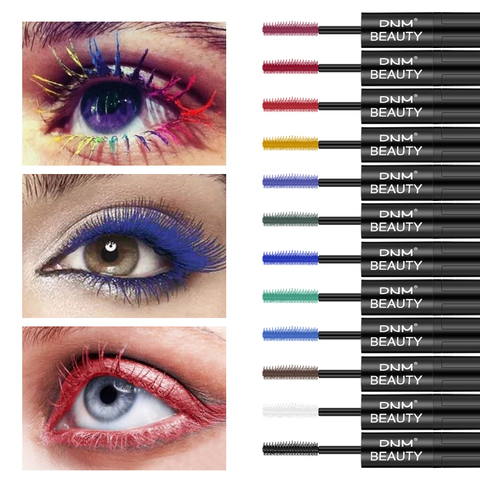 Mascara 2 en 1, Waterproof, allonge les cils, noir, blanc, Rimel, 4d, Volume 4D, Fiber de soie, cosmétique ► Photo 1/6