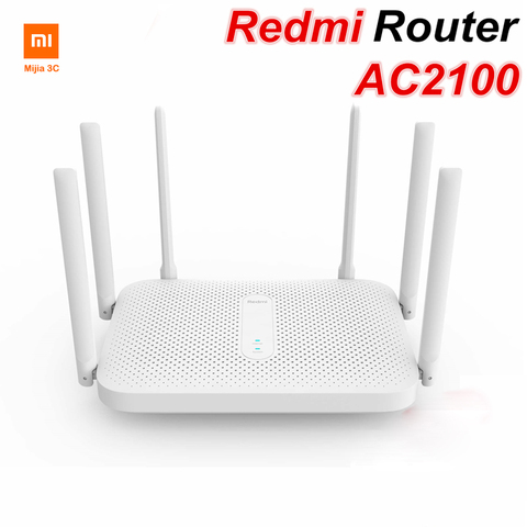 Xiaomi Redmi AC2100 routeur Gigabit routeur sans fil double bande Wifi répéteur avec 6 antennes à Gain élevé couverture plus large configuration facile ► Photo 1/6