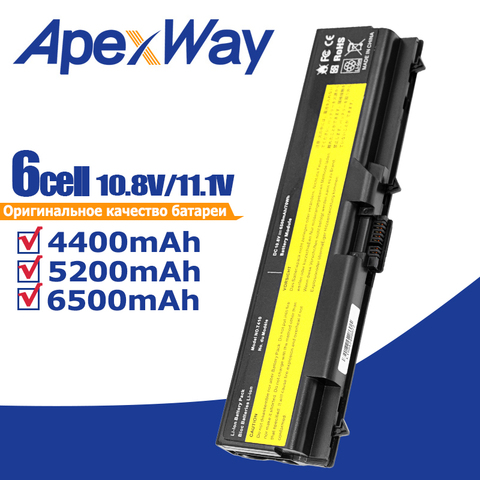 Apexway-batterie pour ordinateur portable pour Lenovo ThinkPad L421 L510 L512 L520 SL410 SL510 T410 T410i T420 T510 T510i T520 T520i W510 W520 ► Photo 1/4