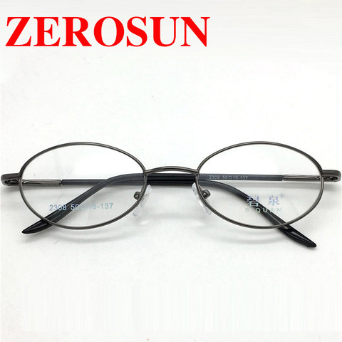 Zerosun-lunettes à charnière de printemps | Monture de lunettes, petites lunettes ovales, Ultra légères, pour Prescription, lentille optique de myopie, 13g ► Photo 1/6