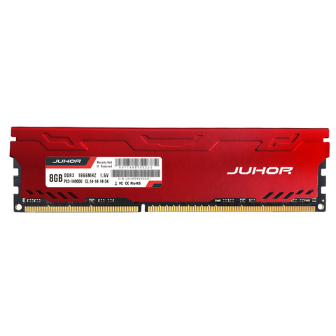 JUHOR – mémoire de serveur d'ordinateur de bureau, modèle ddr3, capacité 4 go 8 go, fréquence d'horloge 1866/1600/1333MHz, ram, avec dissipateur thermique, udimm, nouveau dimm, compatible avec AMD/intel ► Photo 1/6