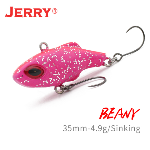 Jerry Beany coulant en plastique VIB Lipless Wobbler Micro leurres de pêche zone truite Vibration manivelle appâts 35mm bouchon matériel artificiel ► Photo 1/6