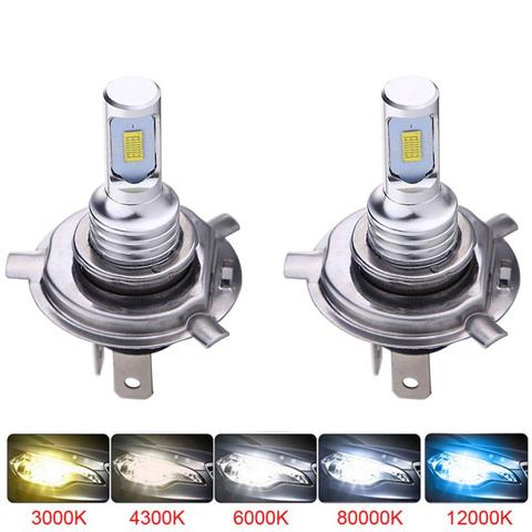 Phare de moto et de voiture, ampoule blanche de Hi/faible, pour cyclomoteur, 80W, CSP 6000, H7 H11 H3 H4 LED K ► Photo 1/6