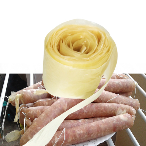 3/5 mètres 21/25mm sec collagène saucisse boyau Tube viande saucisses boyau pour fabricant de saucisses jambon outils saucisse remplissage outils ► Photo 1/6