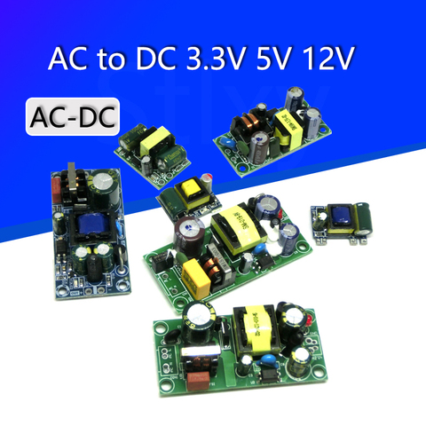Convertisseur Buck de précision AC-DC V/5V/12V AC 3.3v à 5v cc, module d'alimentation 1a 12W, 220 ► Photo 1/6