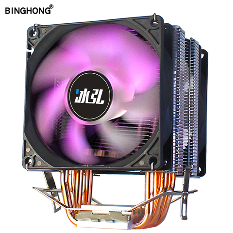 Refroidisseur de ventilateur Cpu, tube en cuivre pour Intel LGA 775 1150 1151 1155 1156 1356 et FM2 + AM2 + AM3 + Pc, 90mm 4 broches Pwm 4 ► Photo 1/6