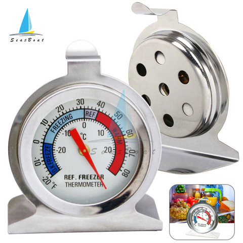 Thermomètre pour réfrigérateur et congélateur en acier inoxydable, capteur de température, jauge, cadran ► Photo 1/6