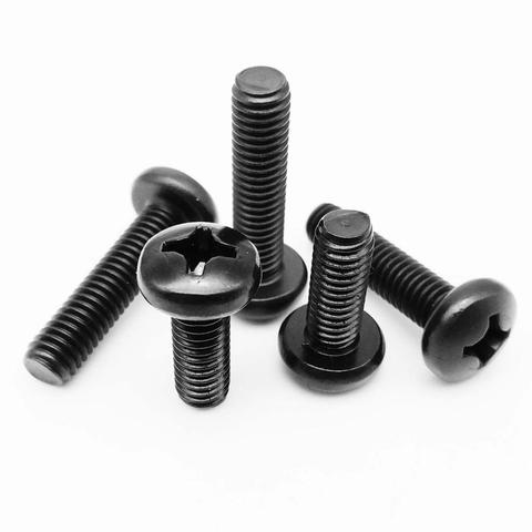 Vis à tête cylindrique Phillips encastrée en croix, noir, en acier inoxydable 304, M5 M6 M8, diamètre du boulon 5mm 6mm 8mm, longueur 5-100mm, 1/20 pièces ► Photo 1/6