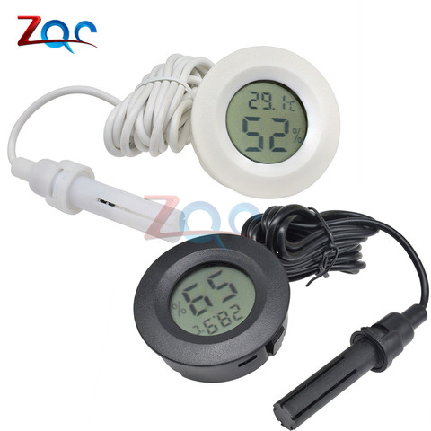 Mini thermomètre et hygromètre numérique LCD rond, capteur de température et humidité pour l'intérieur, Instruments de mesure ► Photo 1/6