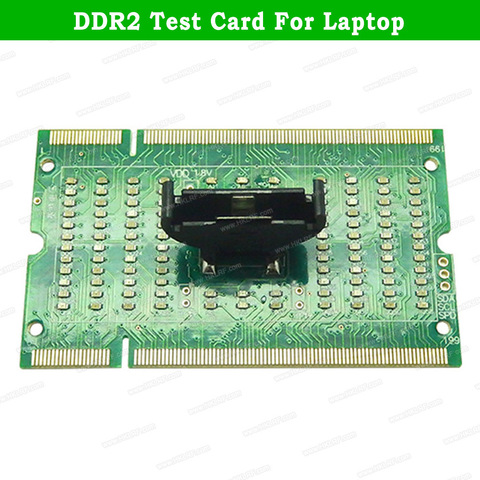 Carte mère d'ordinateur portable fente mémoire DDR2/DDR3/DDR4 analyseur de Diagnostic carte de Test SDRAM SO-DIMM carte de testeur de LED pour ordinateur portable ► Photo 1/6