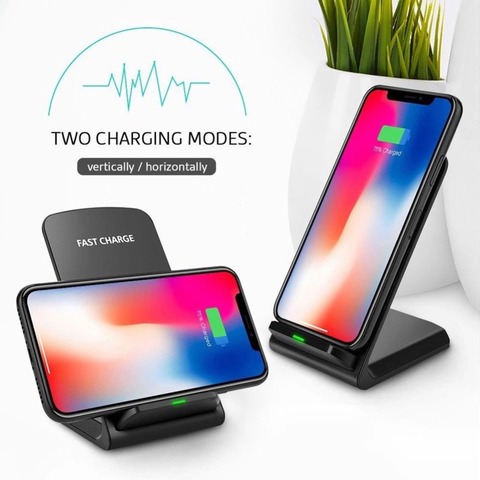 Chargeur sans fil Qi 10W pour Samsung S10 S9 S8 Note 9 station de charge sans fil rapide pour iPhone XS MAX XR X 8 Plus chargeur sans fil ► Photo 1/5