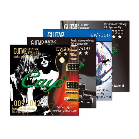 Orphee Caye EW ensemble de cordes de guitare électrique métal Rock Hexagonal en acier au carbone guitare électrique ensembles de cordes pour accessoires de guitare ► Photo 1/5