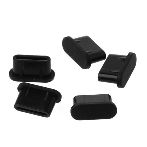 5 pièces type-c prise de poussière USB Port de charge protecteur Silicone couverture pour Samsung Huawei accessoires de téléphone intelligent ► Photo 1/6