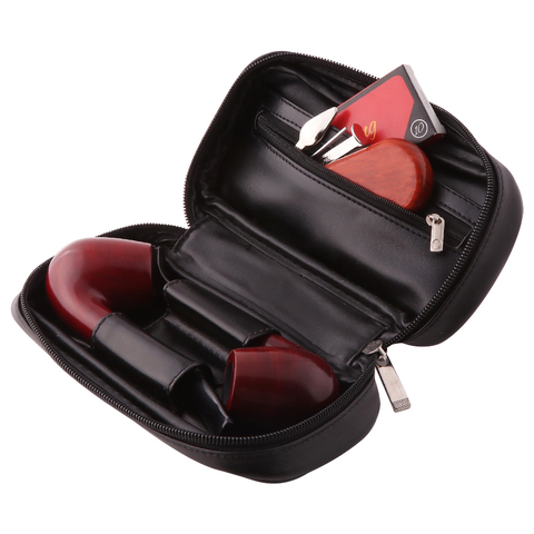 Tuyau de fumage Portable, sac en cuir PU souple anti-odeur, étui pour tabac, accessoires, outils de fumage ► Photo 1/6