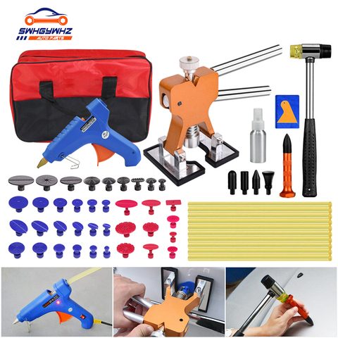 SWHGYWHZ – KIT d'outils de débosselage sans peinture, pour voiture, avec pistolet à colle thermofusible 100W ► Photo 1/6