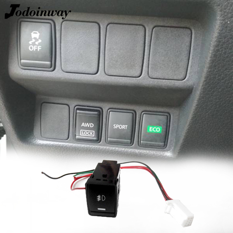 Bouton antibrouillard avant bouton antibrouillard interrupteur poussoir pour Nissan Tiida Sylphy Sentra x-trail T32 X Trail Rogue Altima Teana ► Photo 1/5