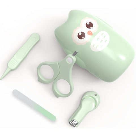 Kit de manucure pour nouveau-né, ensemble de soins pour bébé, coupe-ongles Portable en toute sécurité, ciseaux, lime, pince à épiler avec boîte ► Photo 1/6