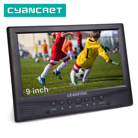 LEADSTAR DVB-T2 Portable TV ATSC tdt 9 pouces numérique et analogique télévision haut-parleur avant mini petite voiture TV Support H.265 AC3 ► Photo 1/6