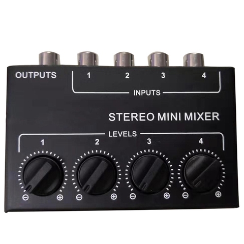 Cx400 Mini stéréo Rca 4 canaux mélangeur passif petit mélangeur mélangeur distributeur stéréo pour Live et Studio ► Photo 1/6