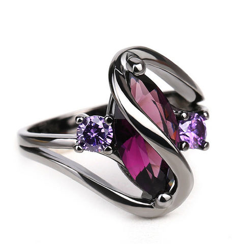SUMENG – bagues colorées en cristal Zircon violet pour femmes, bijoux de luxe Vintage, cadeau de mariage ou de fiançailles, 2022 ► Photo 1/6