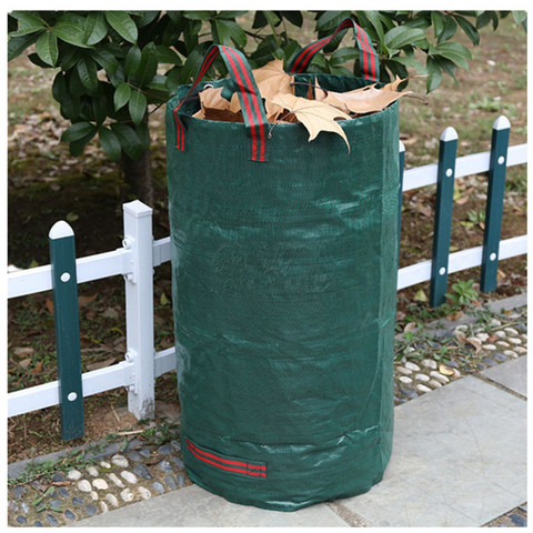 Sac de jardin de grande capacité, sac à feuilles réutilisable, poubelle pliable, collecte de déchets de jardin, conteneur de stockage ► Photo 1/6