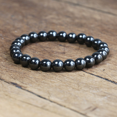Bracelet de perles magnétiques en hématite pour hommes, thérapie, soins de santé, bijoux ► Photo 1/4