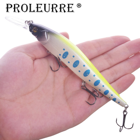 1 pièces flottant Laser vairon pêche leurre 13cm 16g 3D yeux dur appât artificiel Wobblers Isca manivelle plastique basse Pesca attirail ► Photo 1/6