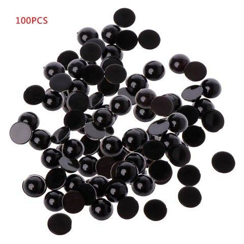 100 pièces 6-18mm noir en plastique yeux de sécurité pour ours poupée Animal marionnette artisanat enfants enfants bricolage jouets R9JD ► Photo 1/6