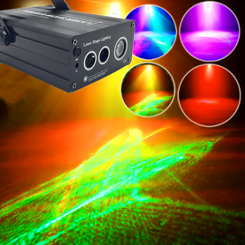 Laser à effet d'onde LED coloré rvb, Scanner, projecteur LED, fantastique, pleine couleur, danse de noël, fête à domicile ► Photo 1/1
