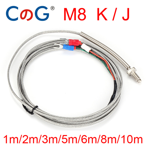 Connecteur de câble à vis de Type K E J, connecteur de câble de 2 M 3M 5M, capteur de température de Thermocouple pour contrôleur de température ► Photo 1/5