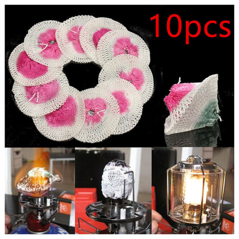 10 pièces de lanterne à gaz de Camping, 70mm/100mm, couverture de gaze Durable, maille légère, outils sûrs en plein air, pièces de rechange, abat-jour ► Photo 1/6